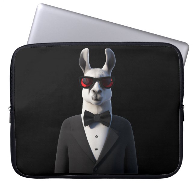 Llama Tux Sonnenbrille Laptopschutzhülle (Vorderseite)