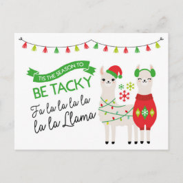 Llama Ugly Sweater Christmas Postcard Postkarte