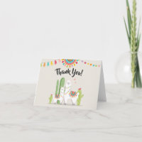 Llama Vielen Dank Karte Fiesta Cactus Alpaca Dusch