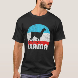 Llama Vintag Retro Silhouette T-Shirt