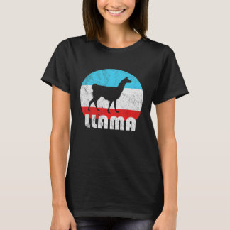 Llama Vintag Retro Silhouette T-Shirt