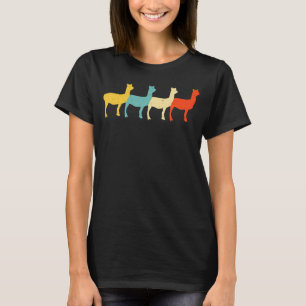 Llama Vintage Retro Alpaka Tier Cameliden-Fan 60 T-Shirt