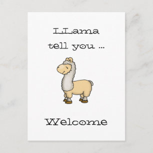 Llama vous dire - Bienvenue - Carte postale Llama