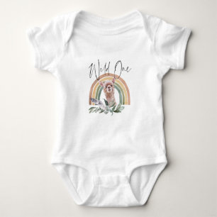 Llama Waldtiere 1. Geburtstag Baby Strampler