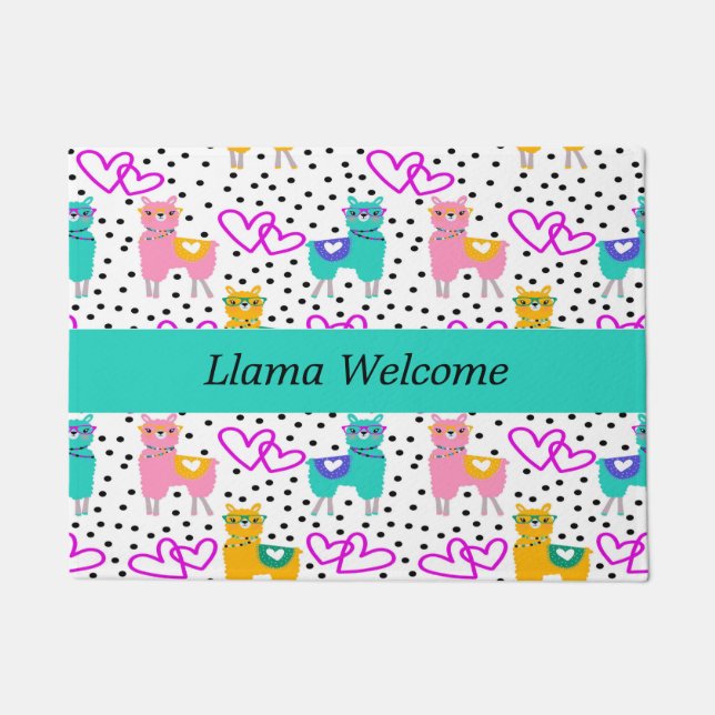Llama Welcome Doormat Fußmatte (Vorderseite)