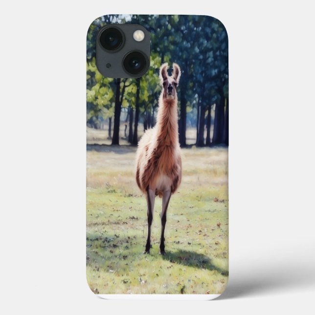 Llama Wild Animal Art Phone Case (Rückseite)