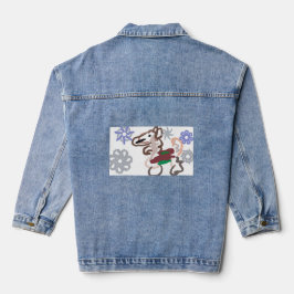 Llama-Winter-Spaß Jeansjacke