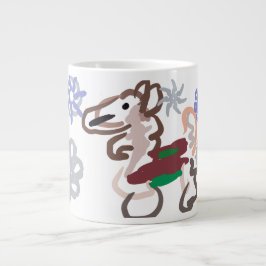 Llama-Winter-Spaß Jumbo-Tasse