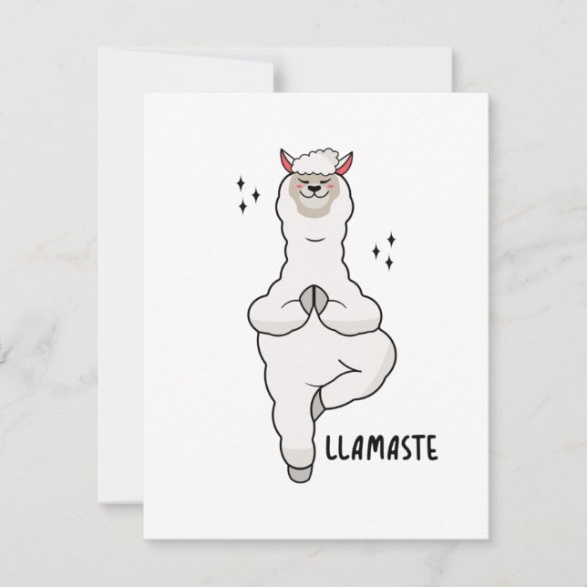 Llama Yoga-Pose mit Llamaste (Vorderseite)