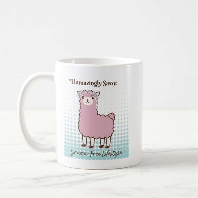 LLAMA-ZITAT KAFFEETASSE (Links)