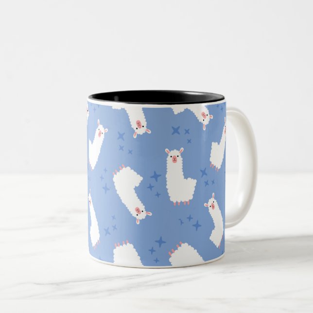 Llama Zweifarbige Tasse (VorderseiteRechts)
