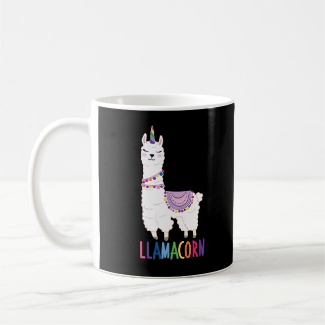 Llamacorn - Funny Unicorn Llama Kaffeetasse (Links)