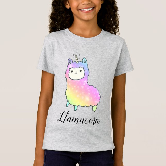 Llamacorn Girls Shirt Kinder Jugend (Vorderseite)