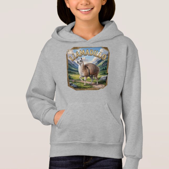 Llamadillo Fotografischer Combo Kreatur Funny Hoodie (Vorderseite)
