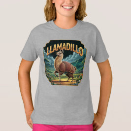 Llamadillo Illustration Combo Creature Funny T-Shirt