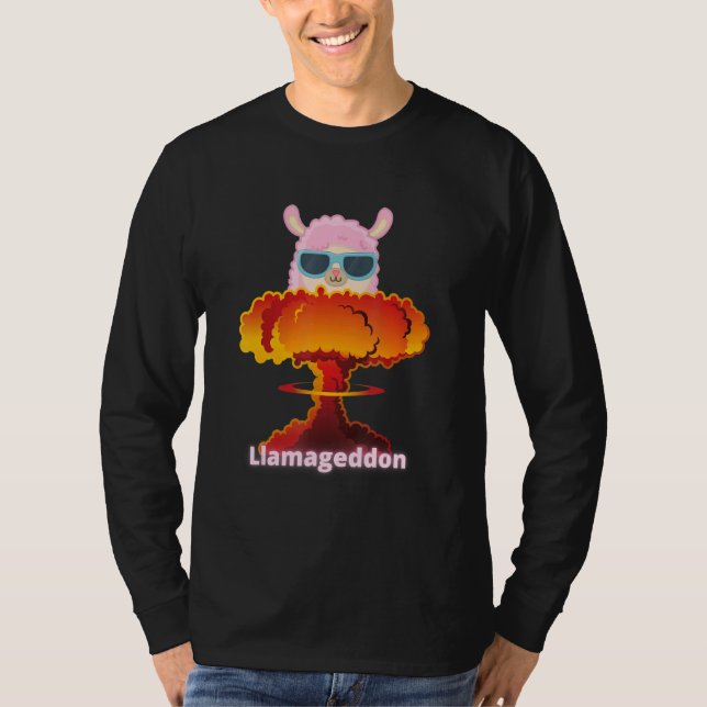 Llamageddon Alpacalypse Weird Alpacaca Llama 3 T-Shirt (Vorderseite)