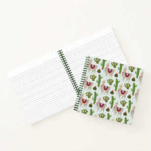 Llamarama Collection Kakteen & Llama Muster Notizbuch