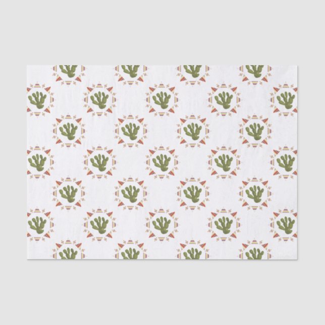 Llamarama Collection | Kaktus Circle Seidenpapier (Vorderseite)