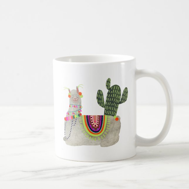 Llamarama Collection | Llamas lächeln Kaffeetasse (Rechts)