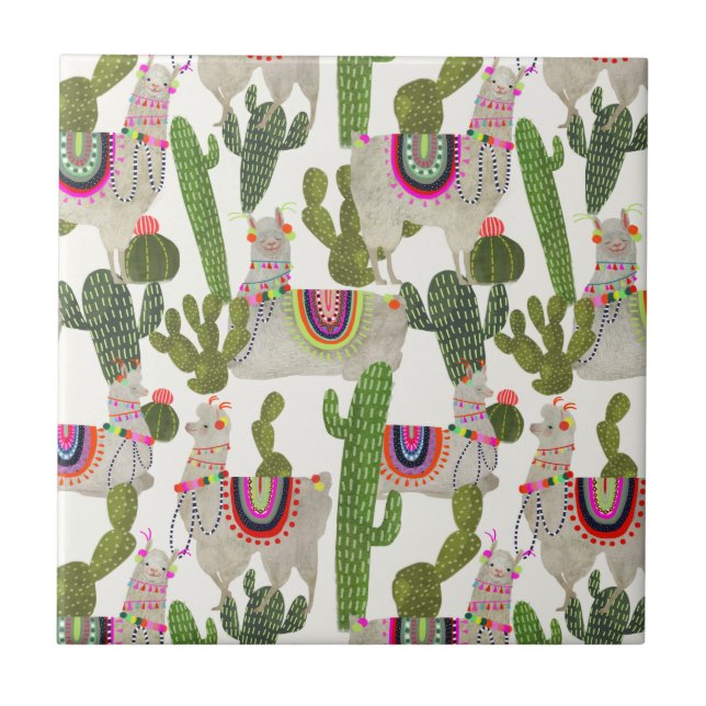 Llamarama Collection Muster Fliese (Vorderseite)
