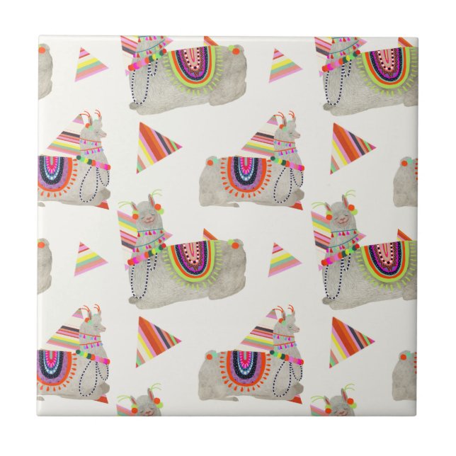 Llamarama Collection Muster II Fliese (Vorderseite)