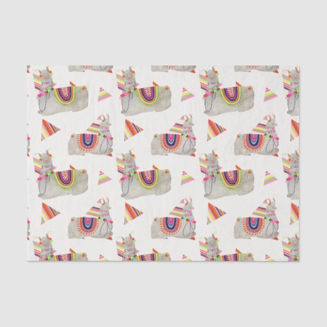 Llamarama Collection Muster II Seidenpapier (Vorderseite)