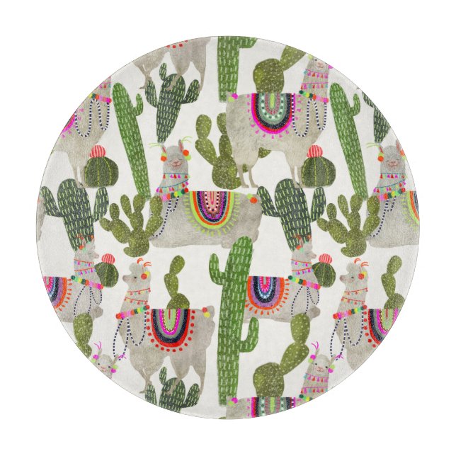 Llamarama Collection Muster Schneidebrett (Vorderseite)