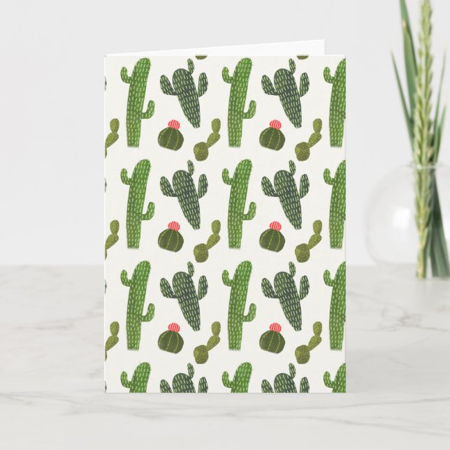 Llamarama Collection | Niedliche Kaktus Karte (Vorderseite)