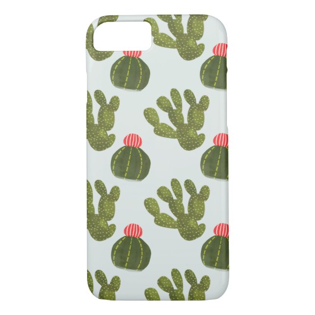 Llamarama Collection | Niedliches Kaktusmuster Case-Mate iPhone Hülle (Rückseite)