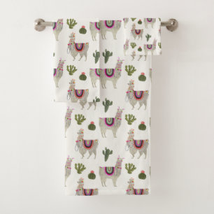 Llamarama Sammlung   niedliches Lllamas Badhandtuch Set