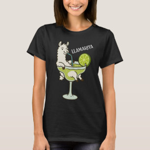 Llamarita Llama in Margarita Glass T-Shirt