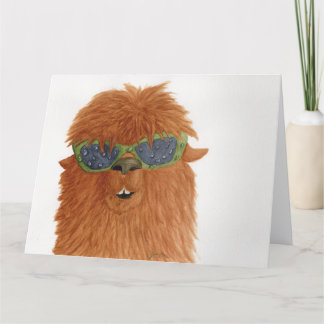 Llamas à Shades : Carte de voeux d'avril 8.5"x11"