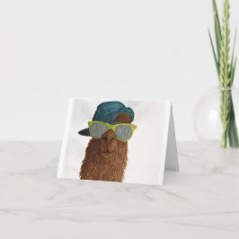 Llamas à Shades : Carte de voeux de juin 4"x5.6"
