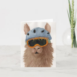 Llamas à Shades : janvier Carte de voeux 4"x5.6"