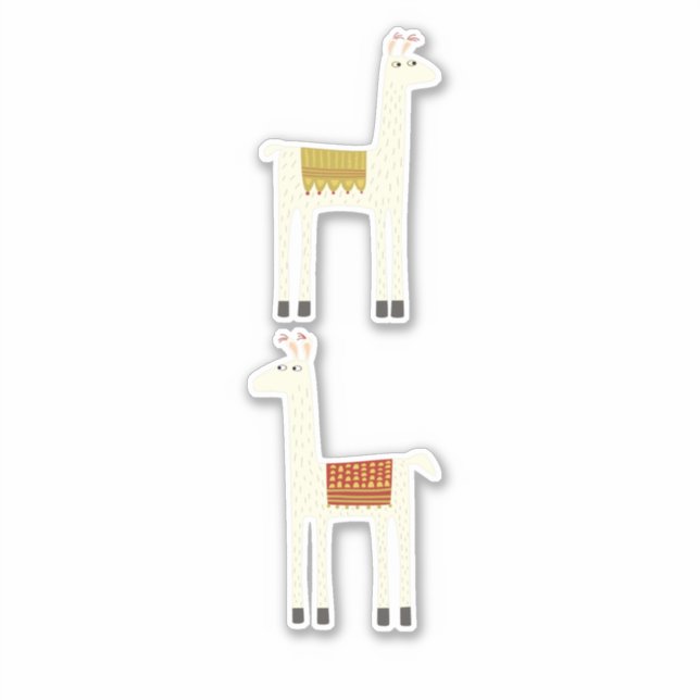 Llamas Aufkleber (Vorderseite)