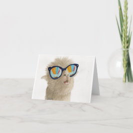 Llamas en nuances : août Cartes de voeux 4"x5.6"