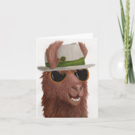 Llamas en Shades : Carte de voeux de mars 4"x5.6"
