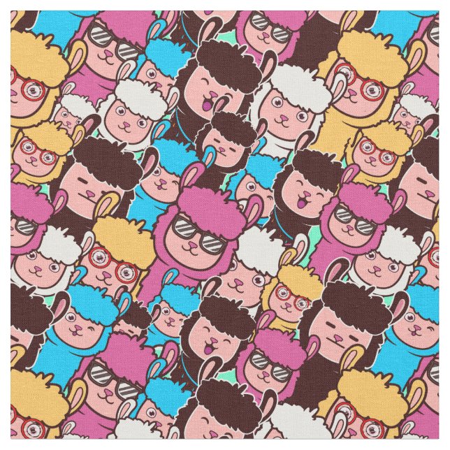 Llamas Fabric Stoff (Nahaufnahme)