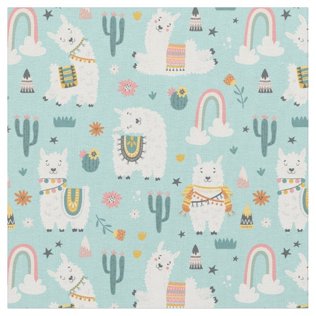 Llamas Fabric Stoff (Nahaufnahme)