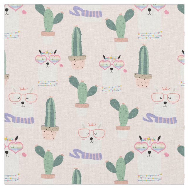 Llamas Fabric Stoff (Nahaufnahme)