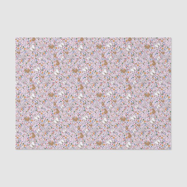 Llamas in Rosa Seidenpapier (Vorderseite)