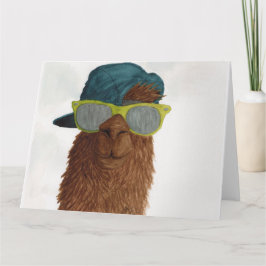 Llamas in Shades : Carte de voeux de juin 8,5"x11"