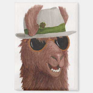 Llamas in Shades: März Magnet 2.5"x3.5"