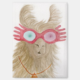 Llamas in Shades: Oktober Magnet 2.5"x3.5"