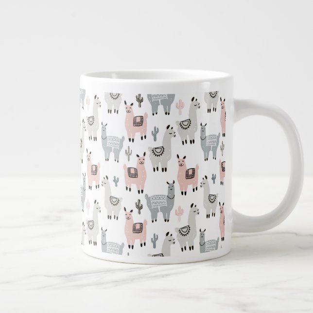 Llamas-Muster Jumbo-Tasse (Rechts)
