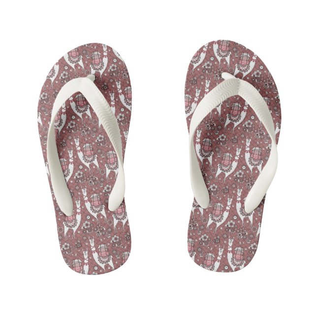 Llamas-Muster Kinderbadesandalen (Fußbett)