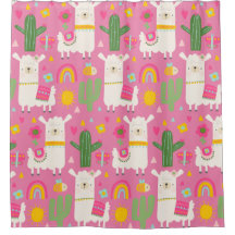 Llamas Rainbows Green Cactus Light Girly Pink Nied