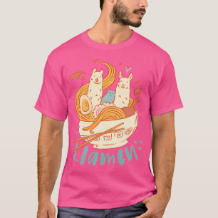 Llamas Ramen Anime Noodles Kawaii Japan S T-Shirt