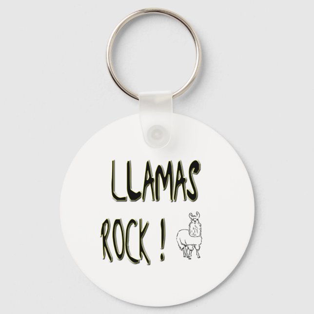 Llamas Rock! Schlüsselanhänger (Vorderseite)