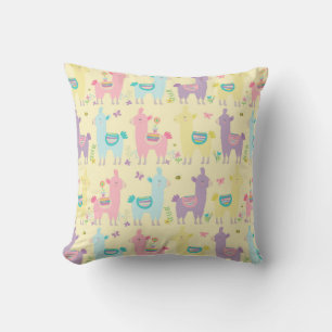 Llamas Rosa, Gelb Lila Kinderzimmer Kleinkind Zimm Kissen